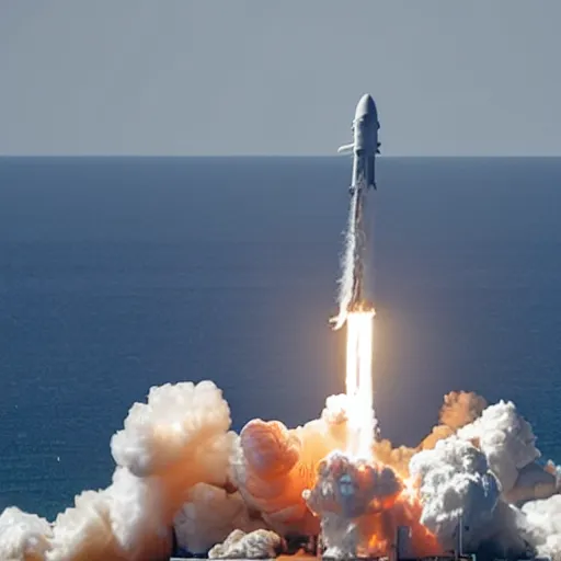 Image similar to starship rocket by spacex, photo