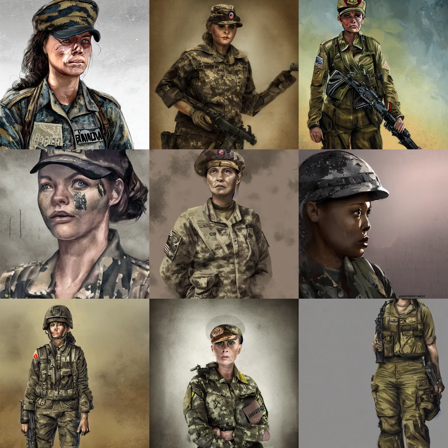 veteran female soldier wearing military uniform