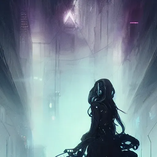 Image similar to it isn't all bad. darkness is where the stars are, set in the future 2 1 5 0, highly detailed face, very intricate, symmetrical, cinematic lighting, award - winning, painted by mandy jurgens, pan futurism, dystopian, bold colors, dark vibes, cyberpunk, groovy vibe, anime aesthetic, featured on artstation