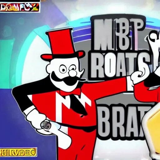 Image similar to Mr Monopoly in an Epic Rap Battles of History video