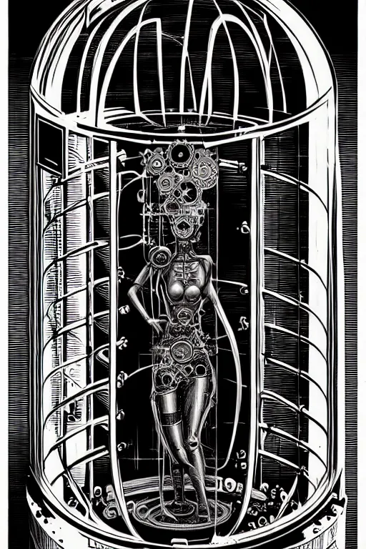 Prompt: steampunk human cryo chamber, high details, intricately detailed, by vincent di fate, inking, 3 color screen print, masterpiece, trending on artstation,, sharp, details, hyper - detailed, hd, 4 k, 8 k