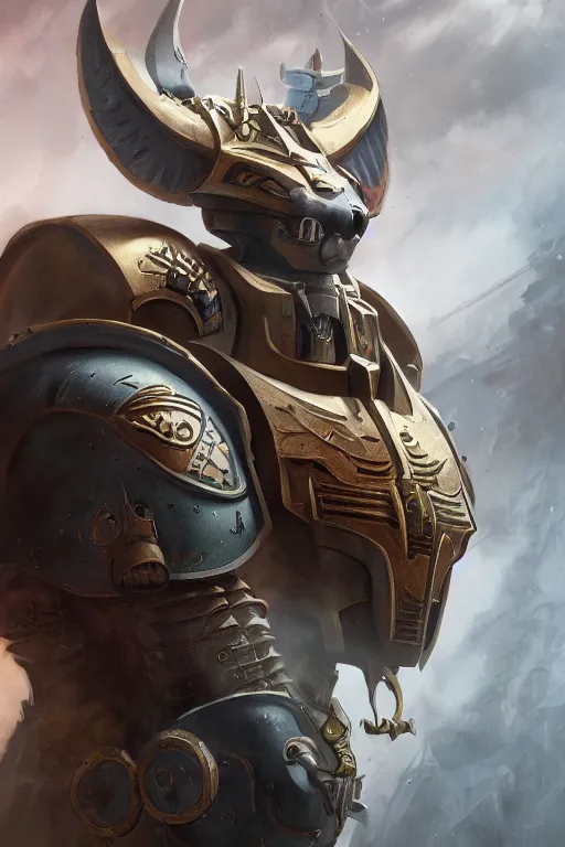 Image similar to cute caracal wearing armor portrait heros warhammer 4 0 k horus heresy fanart - the primarchs emperor by johannes helgeson animated with vfx concept artist & illustrator global illumination ray tracing hdr fanart arstation zbrush central hardmesh 8 k octane renderer comics stylized