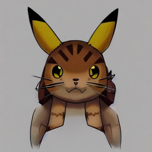 Prompt: half pikachu, half cat, pokemon, intricate detail, trending on artstationhq