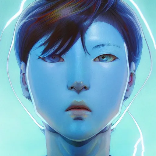 Prompt: prompt : azure lightning portrait soft light painted by james jean and katsuhiro otomo and erik jones, inspired by evangeleon anime, smooth face feature, intricate oil painting, high detail illustration, sharp high detail, manga and anime 1 9 9 9