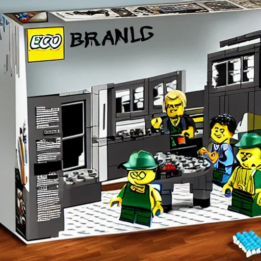 Image similar to a breaking bad lego set