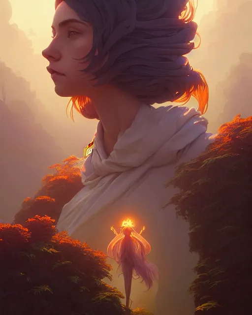 Image similar to highly detailed surreal vfx portrait of a sacred doodle, stephen bliss, unreal engine, greg rutkowski, loish, rhads, beeple, makoto shinkai and lois van baarle, ilya kuvshinov, rossdraws, tom bagshaw, alphonse mucha, global illumination, detailed and intricate environment