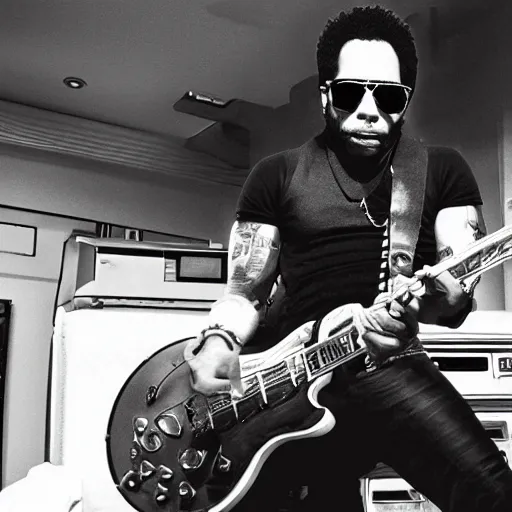 Image similar to lenny kravitz playing smash brothers on the gamecube, digital photography,