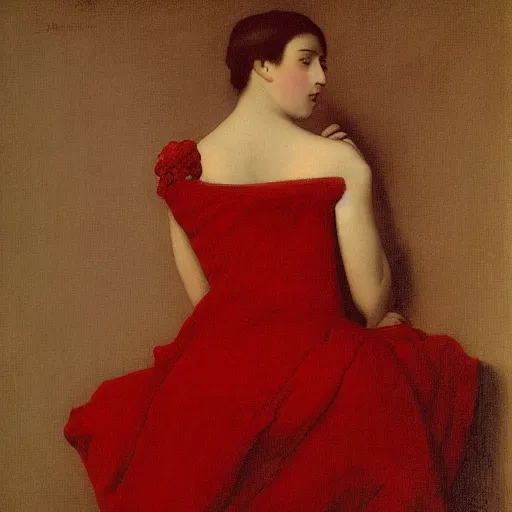 Image similar to a red rose by jean auguste dominique ingres