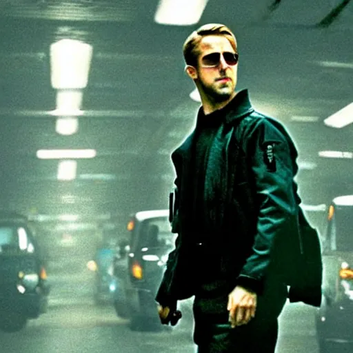 Prompt: ryan gosling in the matrix