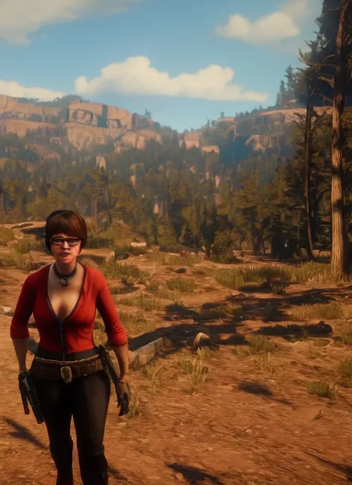 Image similar to film still of velma in red dead redemption 2 ( 2 0 1 8 video game )