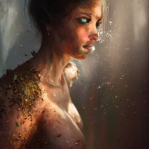 Image similar to full body pose, hyperrealistic mixed media painting of a beautiful woman, dim volumetric lighting, 8 k, octane beautifully detailed render, extremely hyper detailed, intricate, epic composition, cinematic lighting, masterpiece, trending on artstation, very very detailed, masterpiece, stunning, hdr, smooth, sharp focus, high resolution, award, winning photo, dslr, 5 0 mm