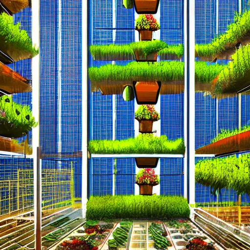 Image similar to a vertical farm by alena aenami