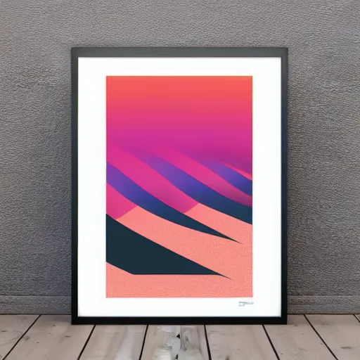 Prompt: tycho chillwave geometric posterpunk printcore