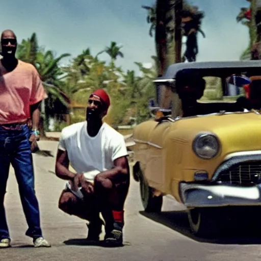 Prompt: tupac footage in cuba, realistic, 4 k, hyper detail, style by steve mccury and annie leibovitz