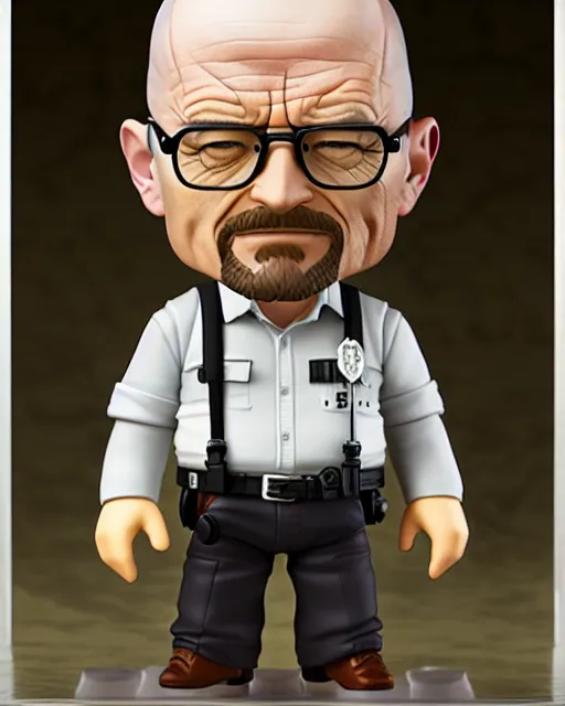 Image similar to nendoroid walter white | | realistic shaded, fine details, realistic shaded lighting poster by greg rutkowski, diego gisbert llorens, magali villeneuve, artgerm, jeremy lipkin and rob rey