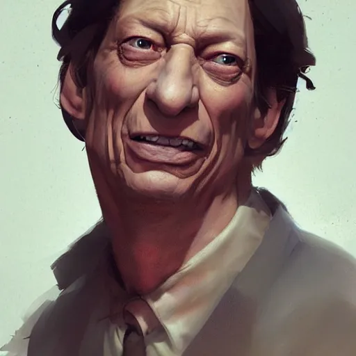 Image similar to jim varney, fantasy illustration, portrait, artstation, detailed matte portrait painting by greg rutkowski