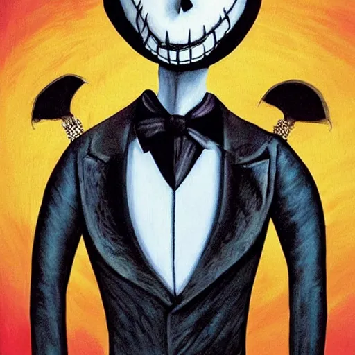 Image similar to portrait of John Travolta, a nightmare before Christmas style