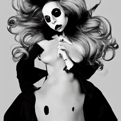 Prompt: lady gaga by tim burton