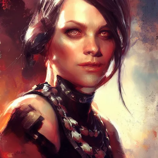 Image similar to a portrait of a character by raymond swanland