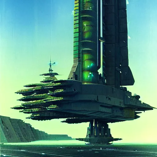 Prompt: war machines from a gate in hell, chris foss, john harris, hoover dam'aircraft carrier tower'beeple, wayne barlowe