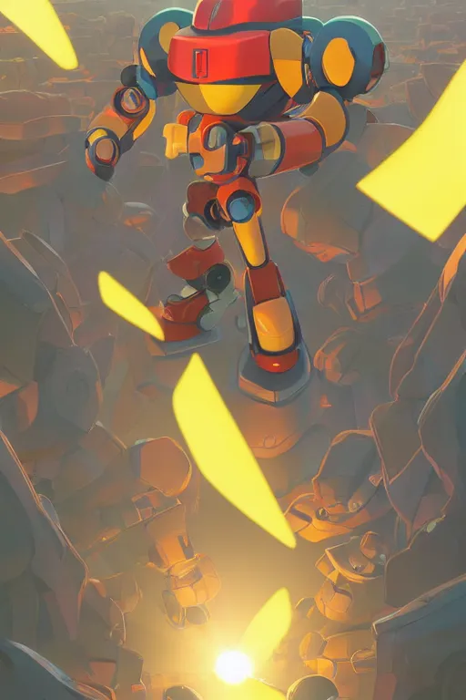 Image similar to metabots medabots medarotto medarot robot minimalist comics, behance hd by jesper ejsing, by rhads, makoto shinkai and lois van baarle, ilya kuvshinov, rossdraws global illumination ray tracing hdr radiating a glowing aura