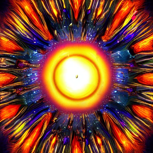 Prompt: candle supernova symmetrical, highly detailed, digital art, sharp focus, trending on art station, anime art style