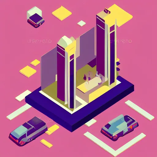 Prompt: isometric flat art graphic for story from moral that is exciting and promotional