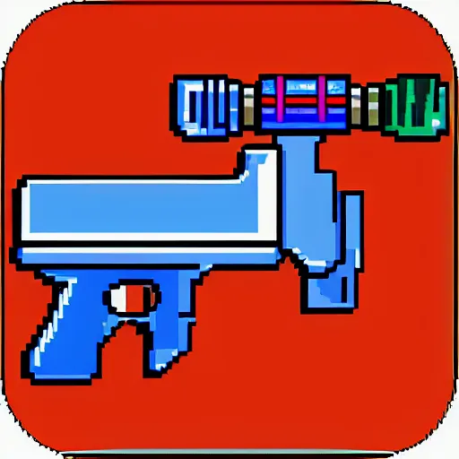 Image similar to pixel art gun icons