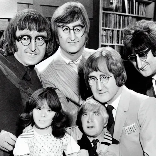 Image similar to on the tv set of captain kangaroo, guest starring john lennon