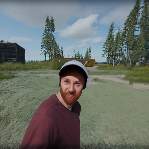 Image similar to Spoonkid Rust Streamer face reveal, unreal engine 5, photorealistic, webcam
