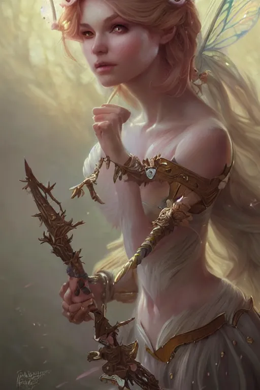 Image similar to fairy princess, highly detailed, d & d, fantasy, highly detailed, digital painting, trending on artstation, concept art, sharp focus, illustration, art by artgerm and greg rutkowski and magali villeneuve