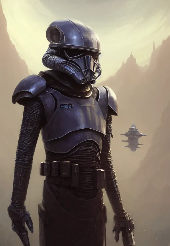 Image similar to highly detailed full body portrait of an unknown star wars character as a royal bishop alien, in skyrim, stephen bliss, unreal engine, fantasy art by greg rutkowski, loish, rhads, ferdinand knab, makoto shinkai and lois van baarle, ilya kuvshinov, rossdraws, tom bagshaw, global illumination, radiant light, detailed and intricate environment