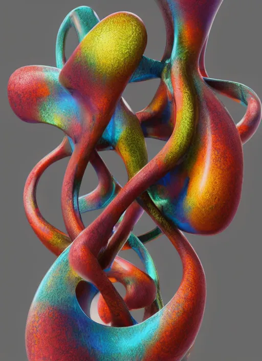 Image similar to 3D abstract resin miniature sculpture by Salvador Dali, psychedelic, abstractionism, realistic, 8K, Hyperrealism, Subsurface scattering, raytracing, Octane Render, Zbrush, simple background