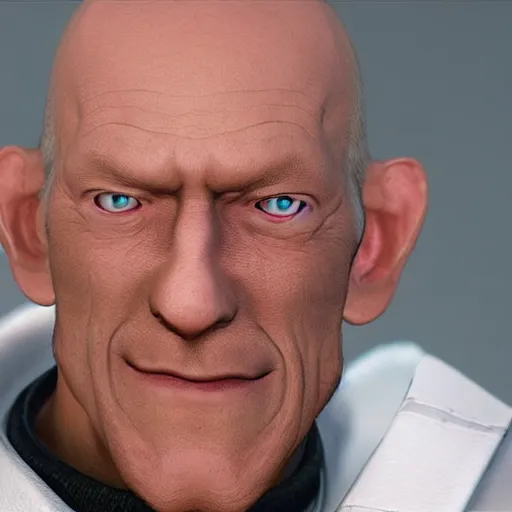 Prompt: the incredible dr. pol in final fantasy vii remake, hair in a ponytail, character render, full body shot, highly detailed, in game render