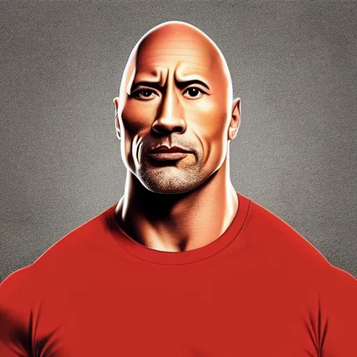 portrait of Dwayne thé rock Johnson with his eyebrow