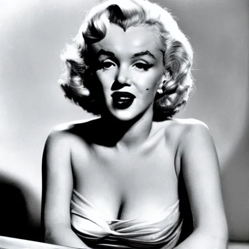 Prompt: Marilyn Monroe in Witness for the Prosecution (1957).