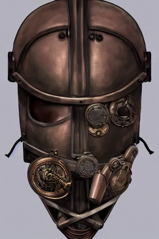 Image similar to steampunk helmet fantasy art mask robot ninja stylized digital illustration sharp focus, elegant intricate digital painting artstation concept art global illumination ray tracing advanced technology chaykin howard and campionpascale and cooke darwyn and davis jack