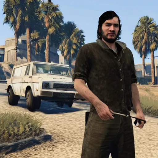 Image similar to john snow in gta v