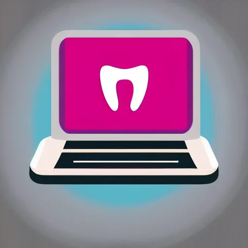 Image similar to a pink vector logo of dental clinic, designed, illustration, black color background