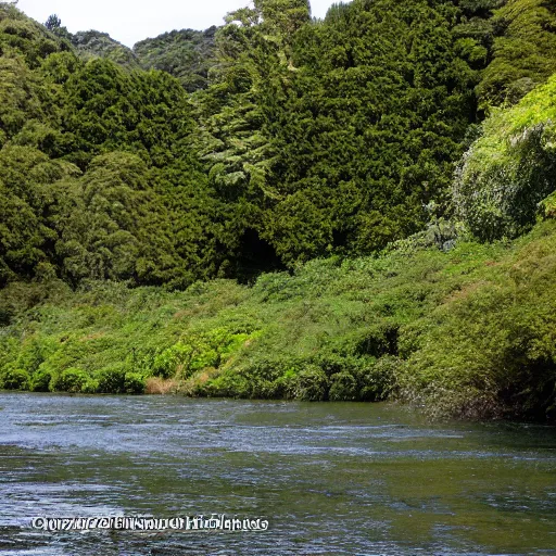 Image similar to From the pa we pulled up the Waiwhetu River, which there had lofty Rimu trees on its banks. The various bends were very beautiful and secluded, and seemed to be the home of the grey duck and teal, and numerous other wild fowl. Here and there, on the bank, was a patch of cultivation, and the luxuriant growth of potatoes, taros, and. Kumara, indicated the richness of the soil. As seen from the ship, or the hills, a lofty pine wood appeared to occupy the whole breadth and length of the Hutt Valley, broken only by the stream and its stony margin. This wood commenced about a mile from the sea, the intervening space being a sandy flat and a flax marsh. About the Lower Hutt and the Taita, it required a good axe-man to clear in a day a space large enough to pitch a tent upon. New Zealand. Drone photo. Sunset, misty, wilderness.