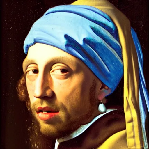 Prompt: portrait of Rick Sanchez, Johannes Vermeer, beautiful, high resolution,