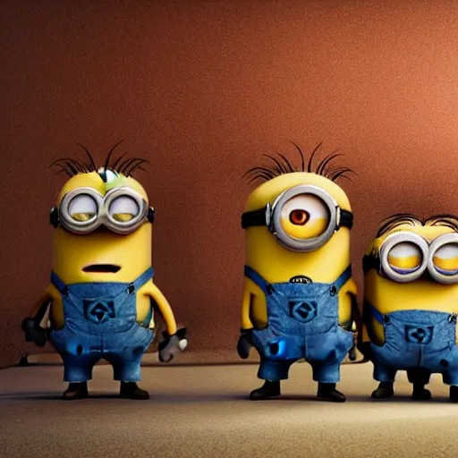 Image similar to Minions standing ovation. Applause. Photorealistic, Hyper detailed 3d render. 4k. Artstation.
