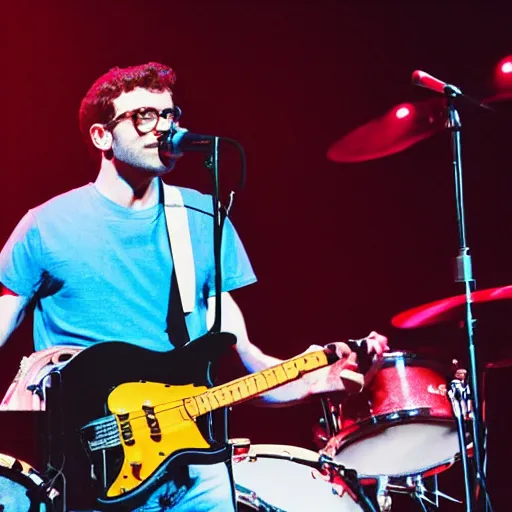 Image similar to Vulfpeck in concert. Madison Square Garden.