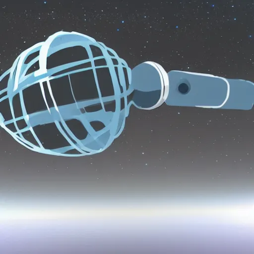 Image similar to microphone floating in space concept art