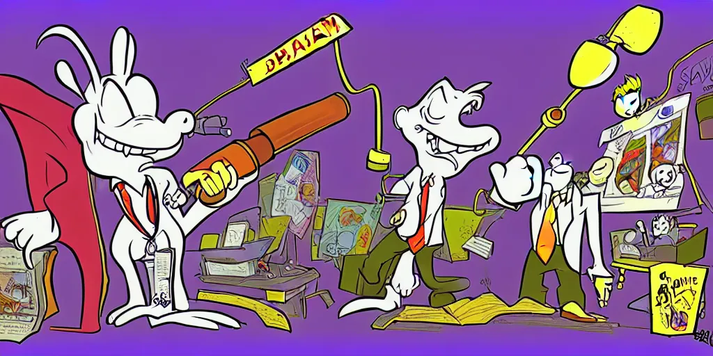 Image similar to cartoon concept art from sam and max