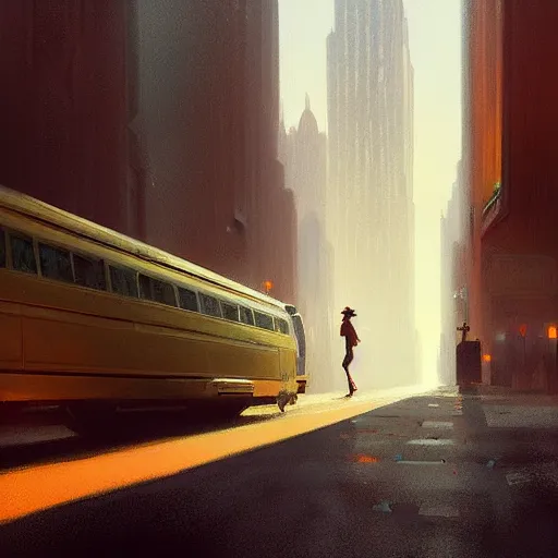 Prompt: the new york underground, fantasy, intricate, elegant, digital painting, trending on artstation, concept art, soft focus, illustration by greg rutkowski, edward hopper, 4 k.