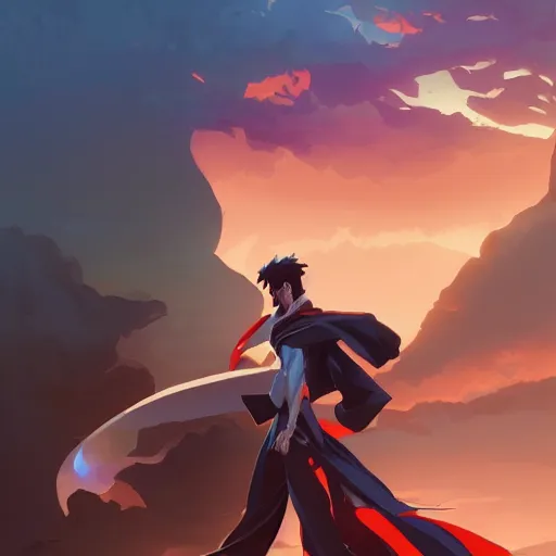 Image similar to hero world bleach, behance hd by jesper ejsing, by rhads, makoto shinkai and lois van baarle, ilya kuvshinov, rossdraws global illumination