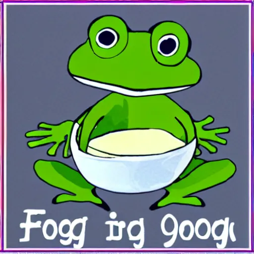 Prompt: frog in yogurt