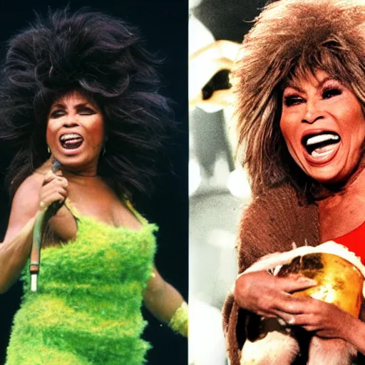 Image similar to tina turner in a turnip costume, bobblehead