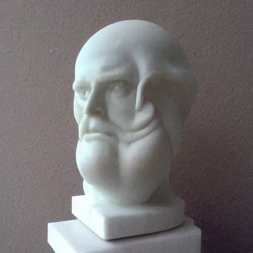 Image similar to “A marble statue of a programmer debugging code”